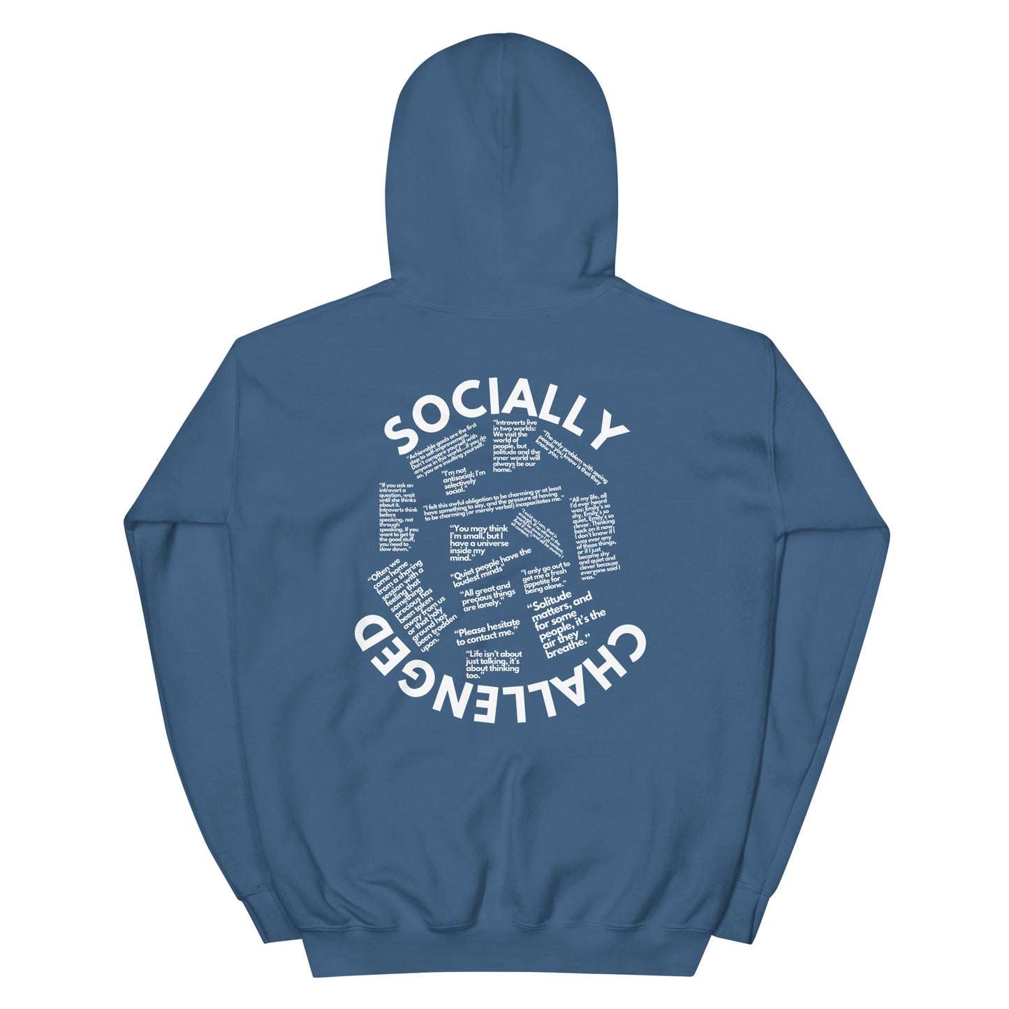 Socially Challenged_Quote Hoodie