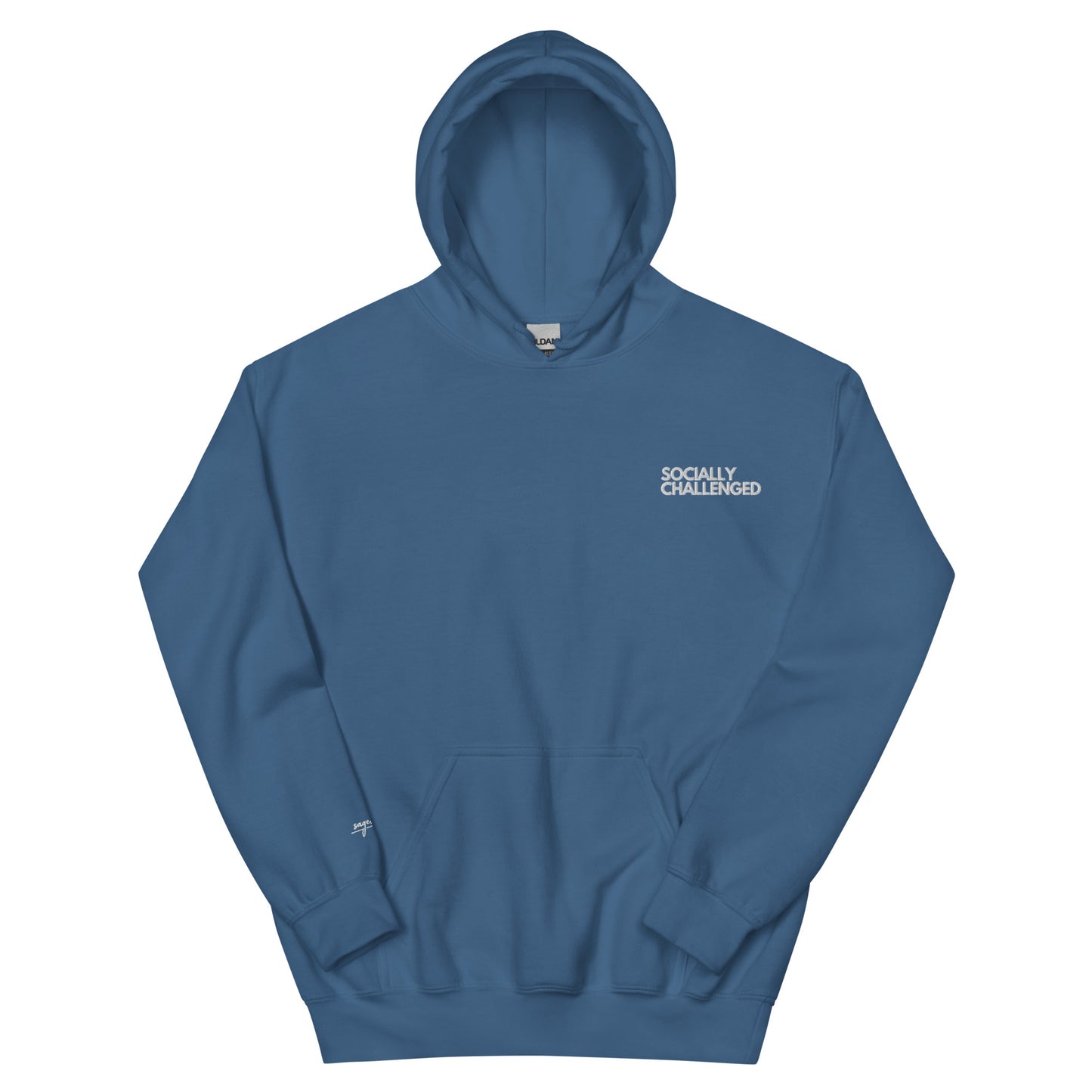 Socially Challenged_Quote Hoodie