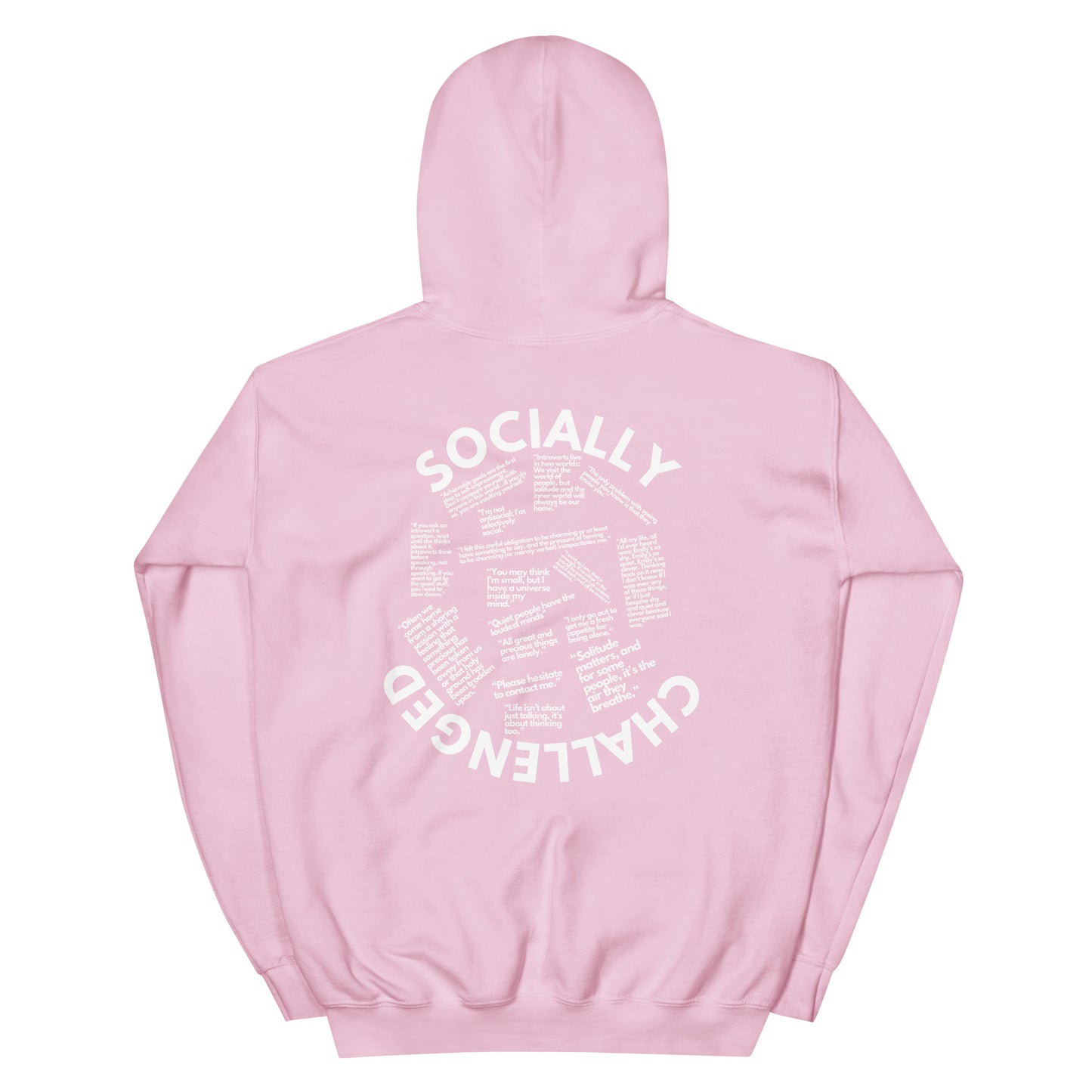 Socially Challenged_Quote Hoodie