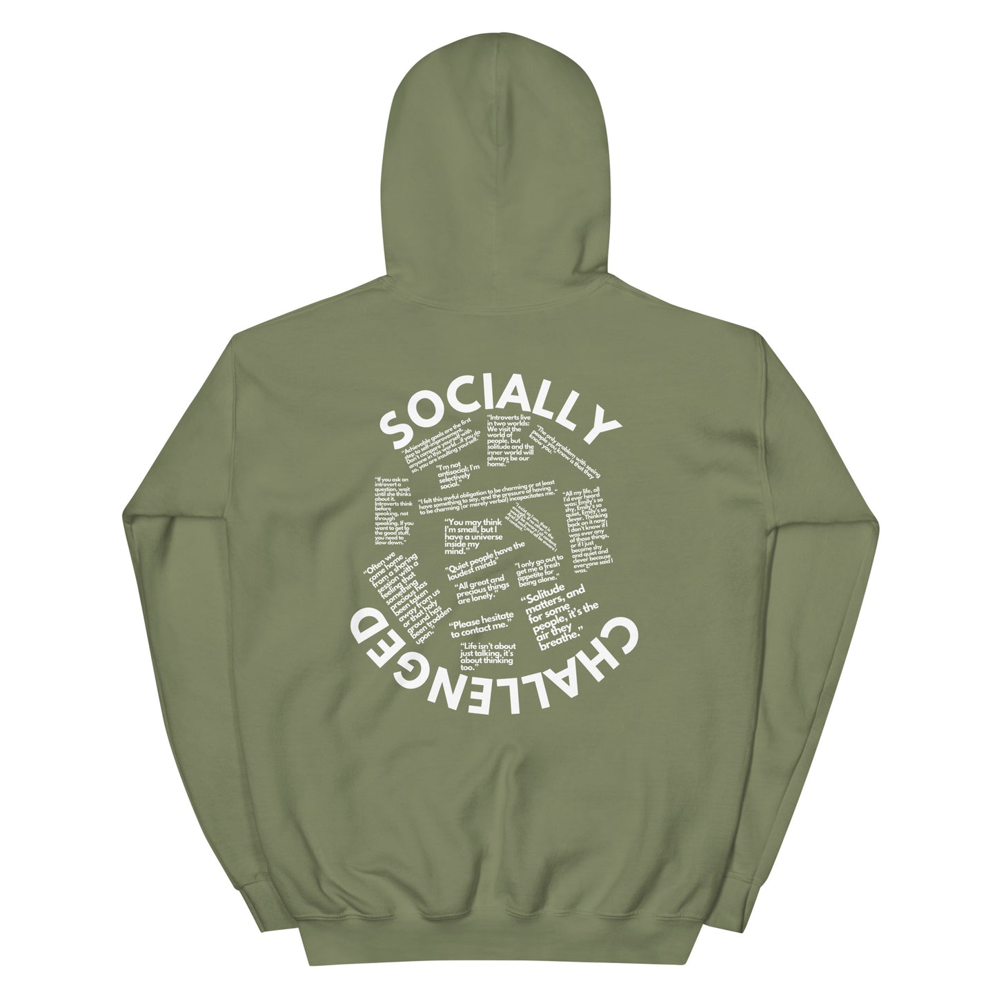 Socially Challenged_Quote Hoodie