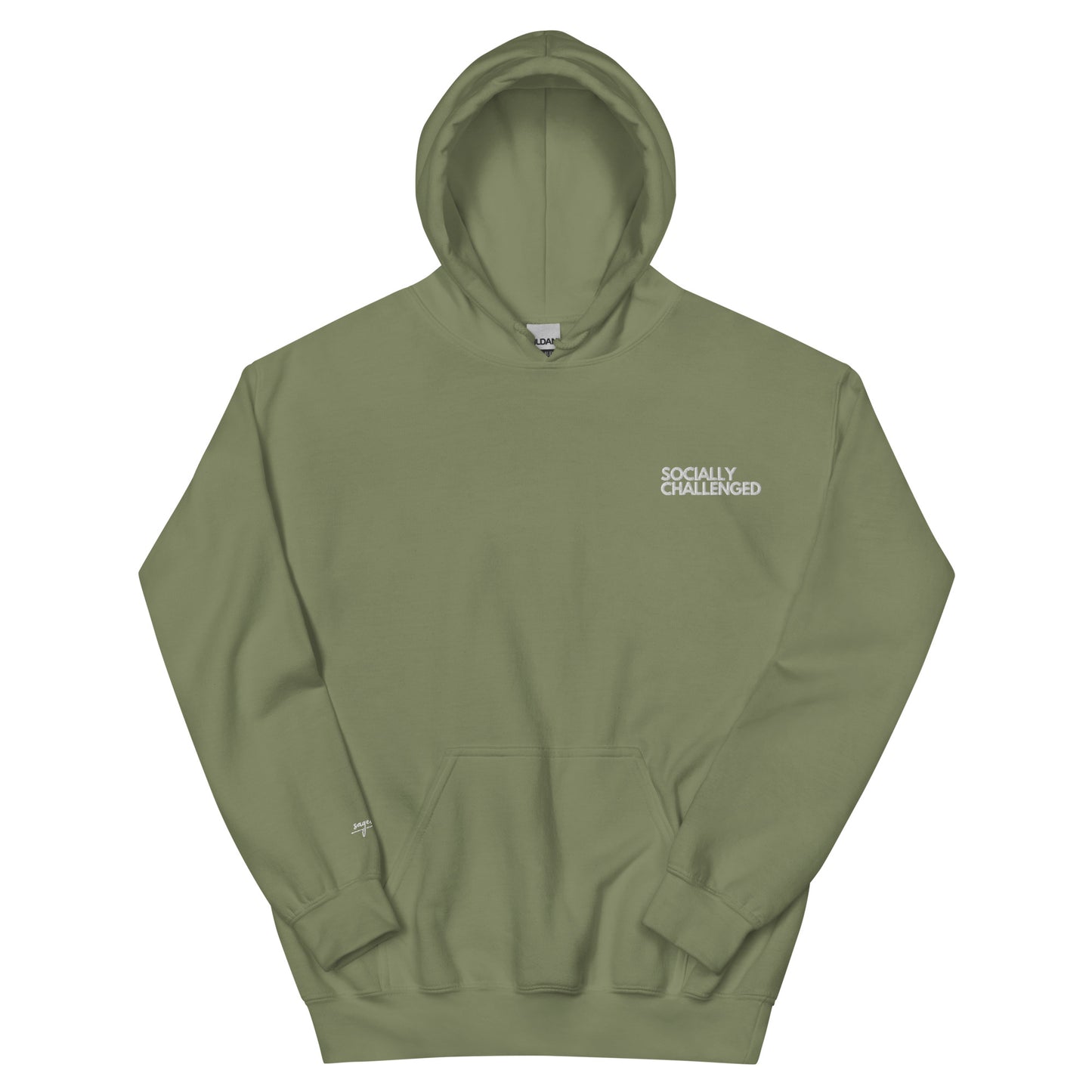 Socially Challenged_Quote Hoodie