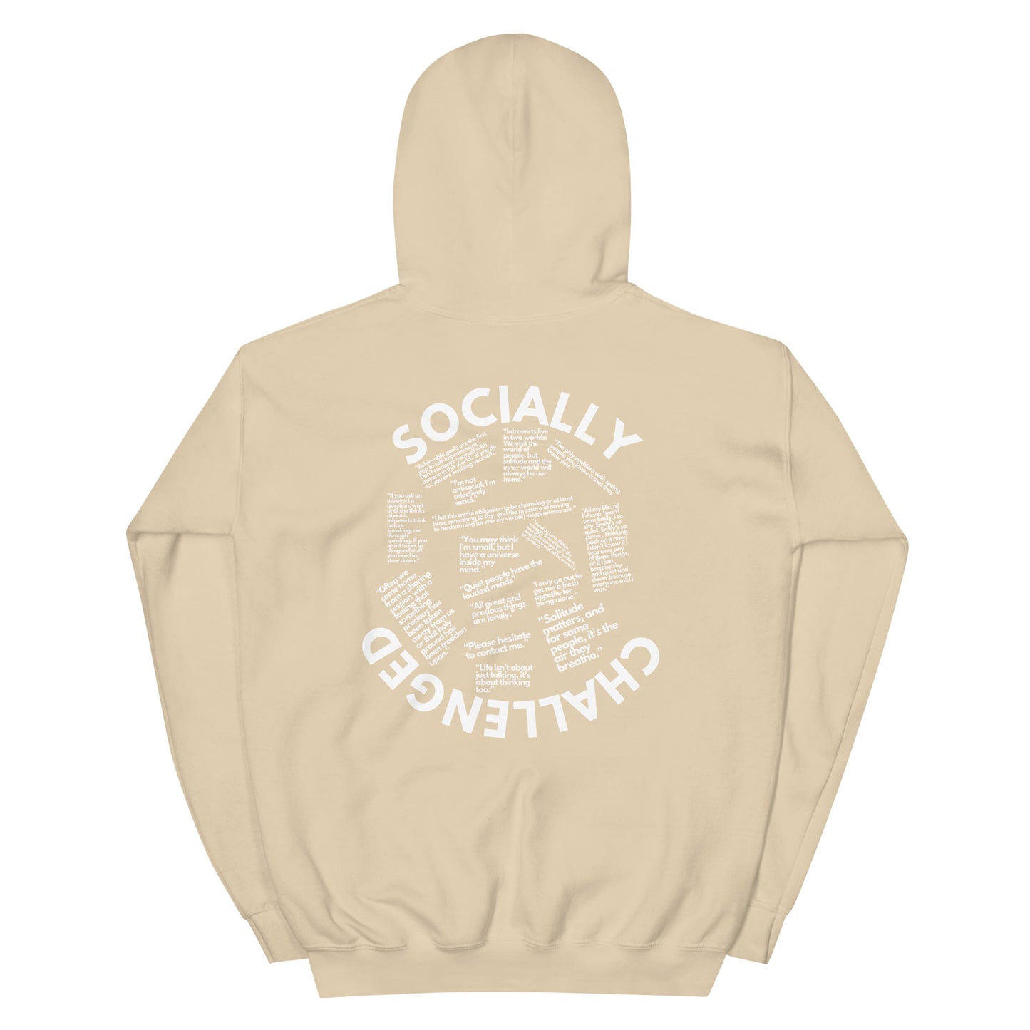 Socially Challenged_Quote Hoodie