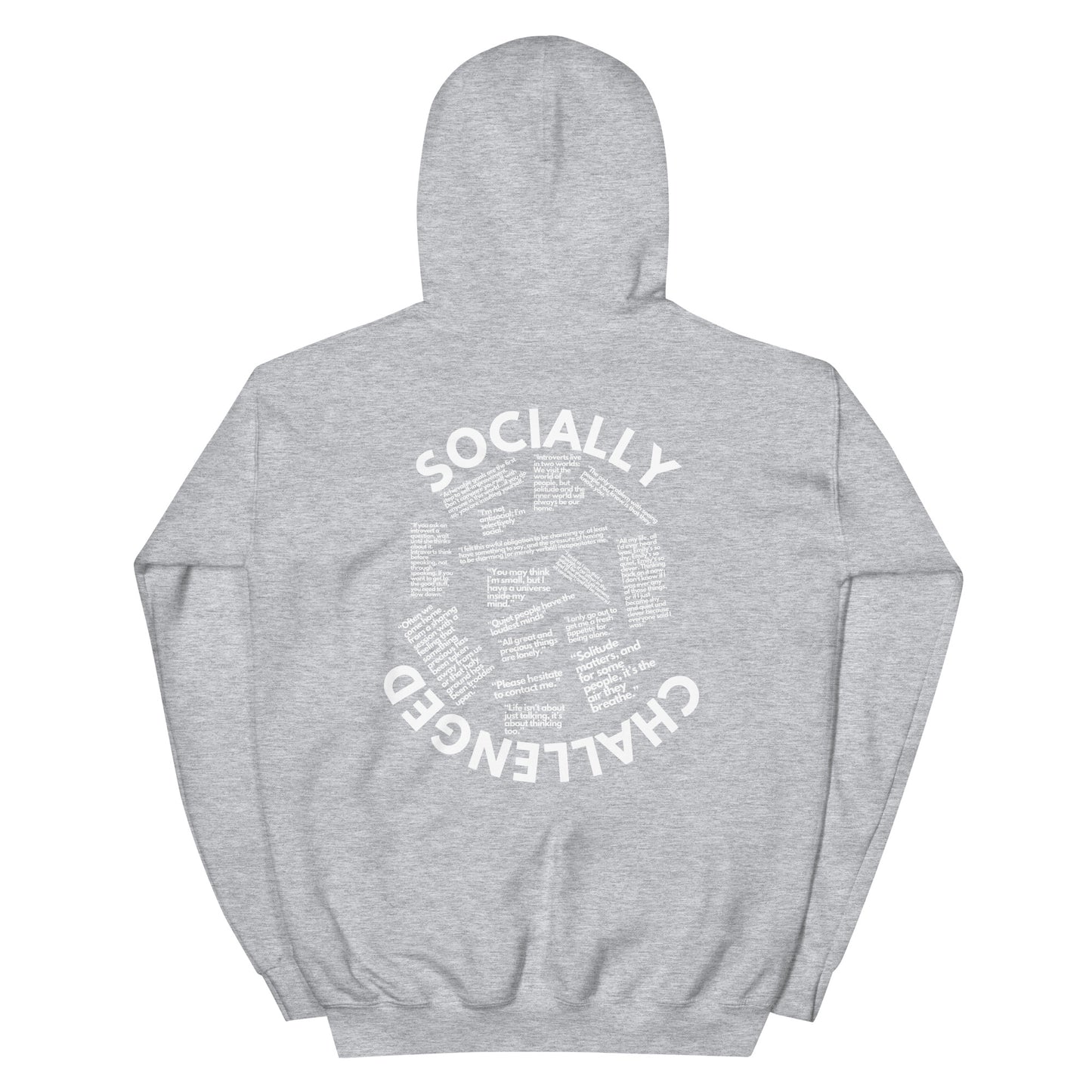 Socially Challenged_Quote Hoodie